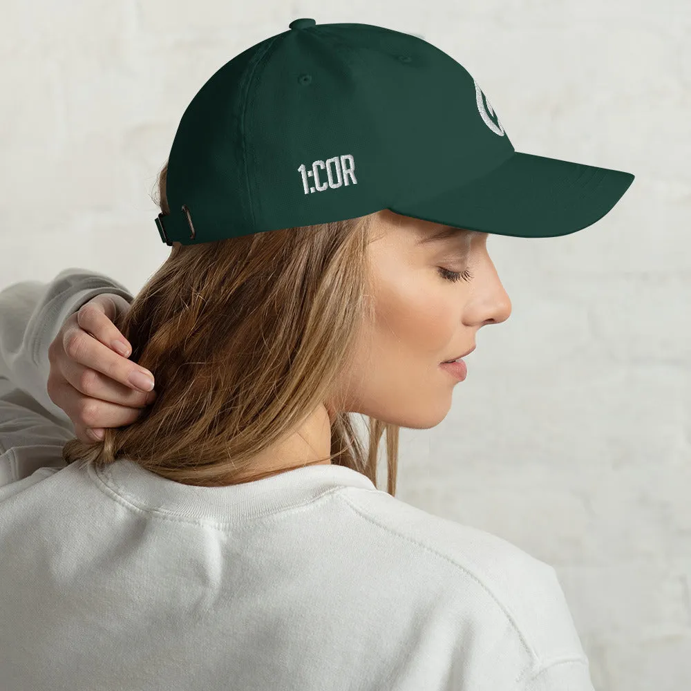 1:Cor White | Embroidered Dad hat