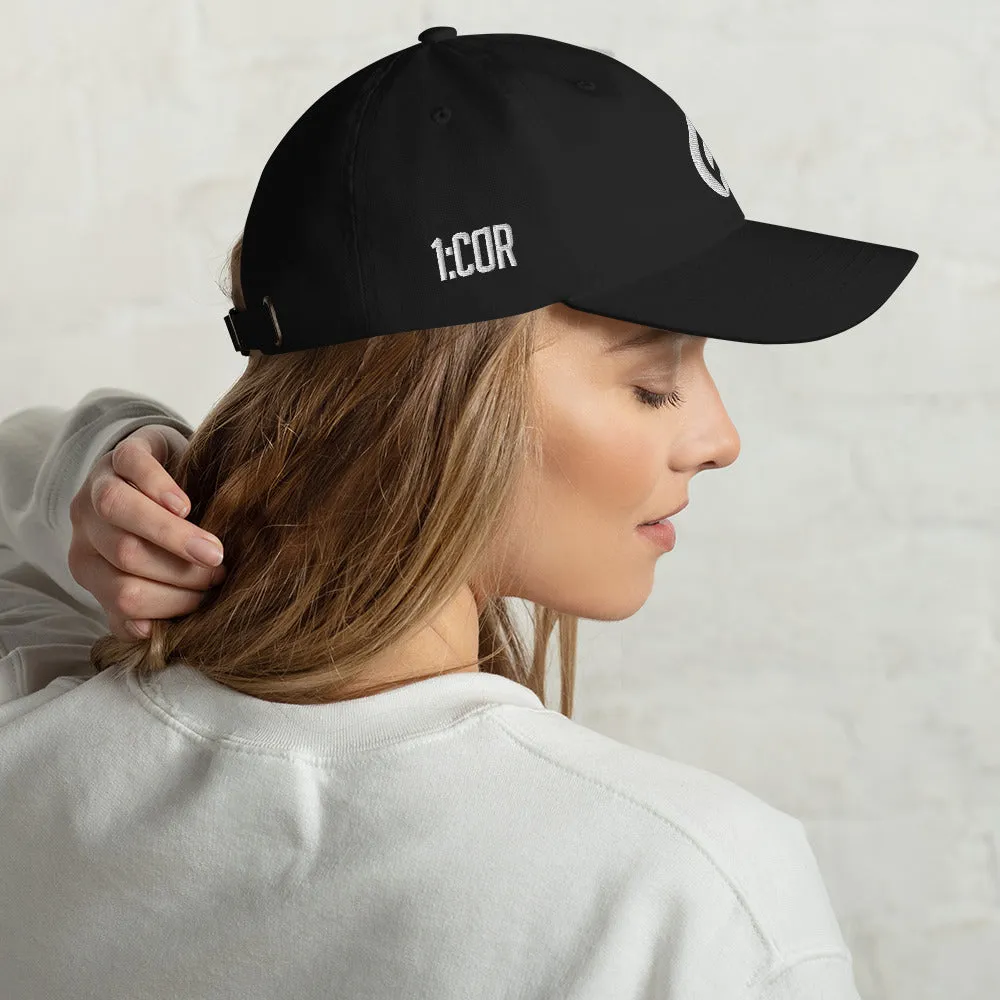 1:Cor White | Embroidered Dad hat