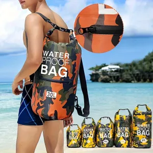 1pc Versatile Waterproof Dry Bag - Dual-Size, Quick-Seal Closure, with Wet/Dry Separation Compartment - Ideal for Kayaking, Hiking & Water Sports