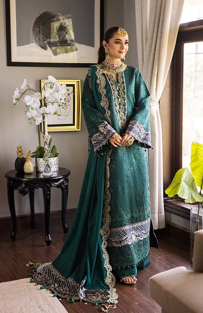3 Piece Unstitched Luxury Embroidered Lawn-MLL-23-05 | Alzohaib Mahiymaan Luxury Lawn Eid Collection23