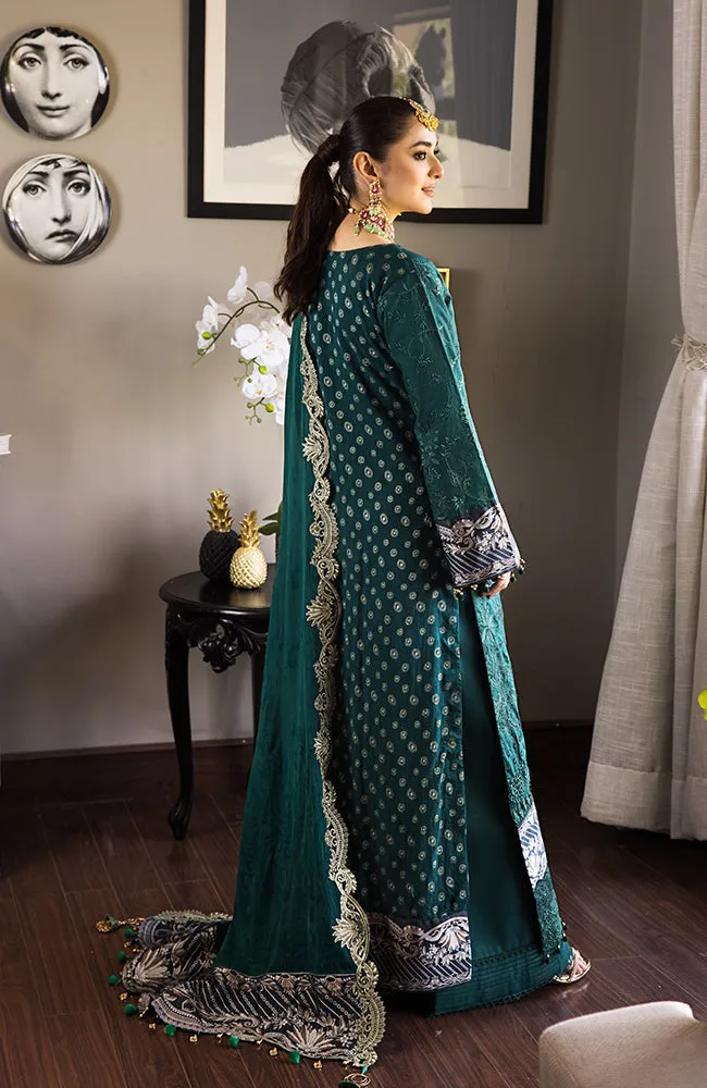 3 Piece Unstitched Luxury Embroidered Lawn-MLL-23-05 | Alzohaib Mahiymaan Luxury Lawn Eid Collection23