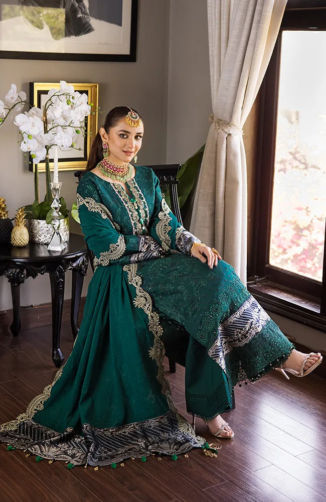 3 Piece Unstitched Luxury Embroidered Lawn-MLL-23-05 | Alzohaib Mahiymaan Luxury Lawn Eid Collection23