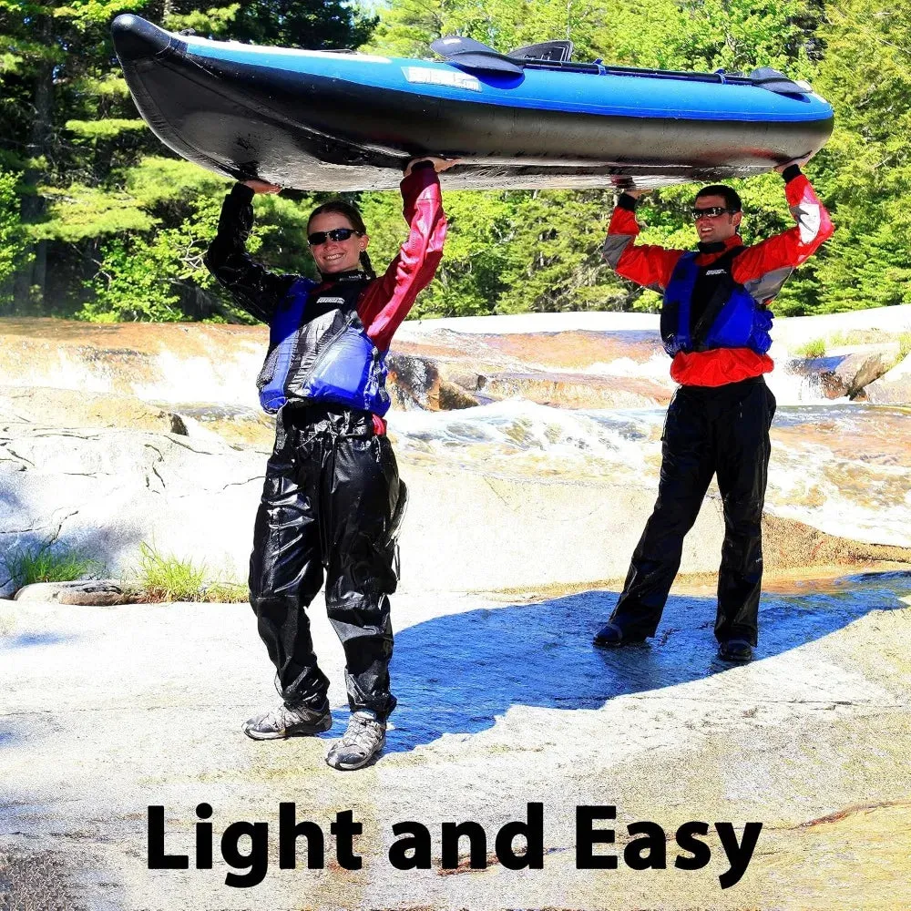 420X Explorer Inflatable Kayak- Fishing, Touring, Camping, Exploring &White Watering-Self Bailing, Removable Skeg
