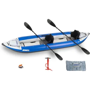 420X Explorer Inflatable Kayak- Fishing, Touring, Camping, Exploring &White Watering-Self Bailing, Removable Skeg