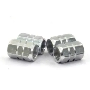 Aluminum Wheel Valve Caps (Silver)