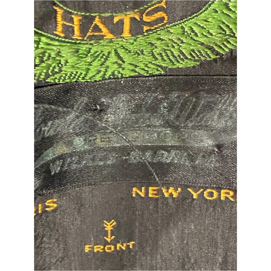 Antique Brimmed Cloche Hat 20s Flapper Flowers Straw Tenne New York Paris Large