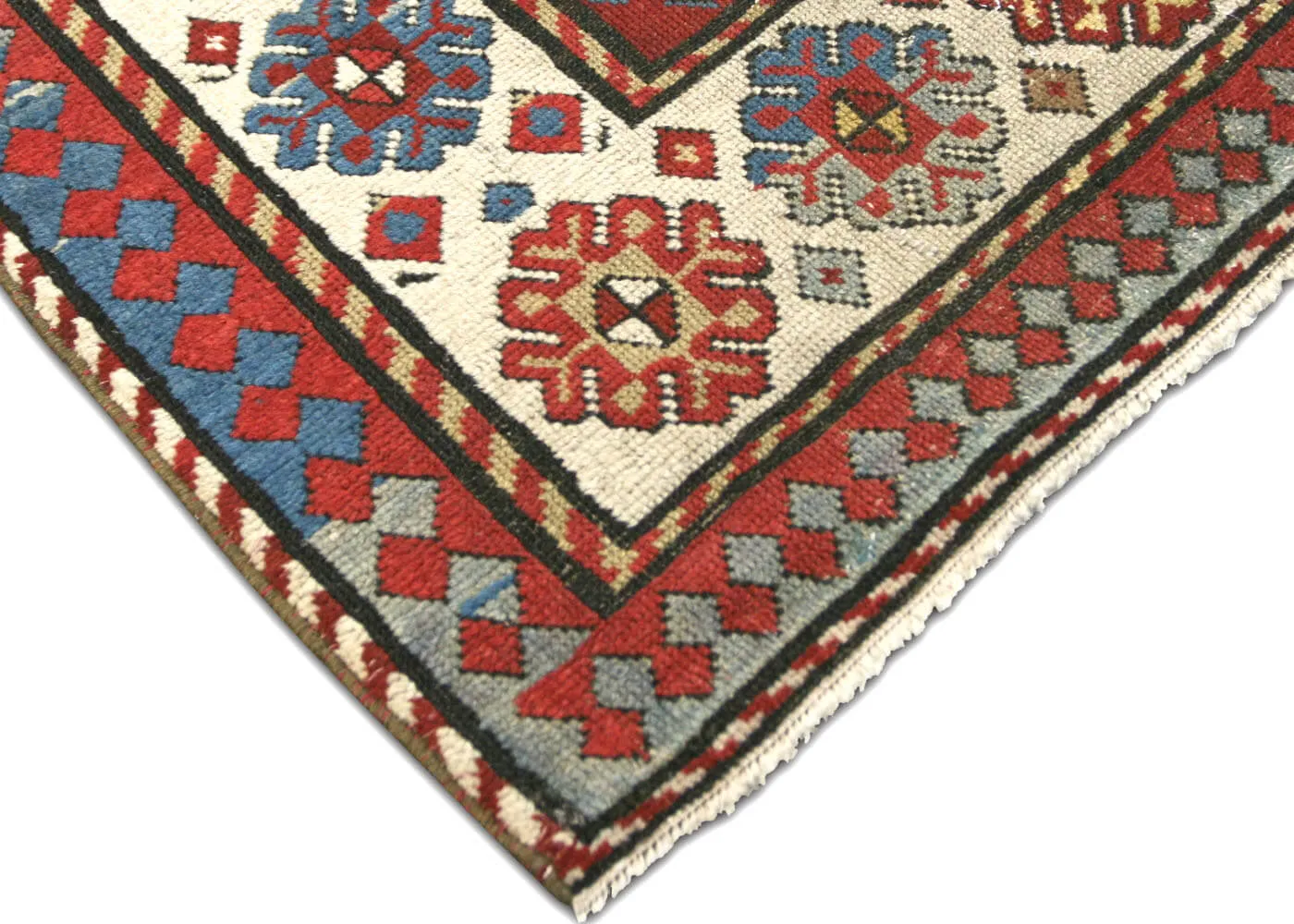 Antique Caucasian Kuba Rug - 3'6" x 7'6"
