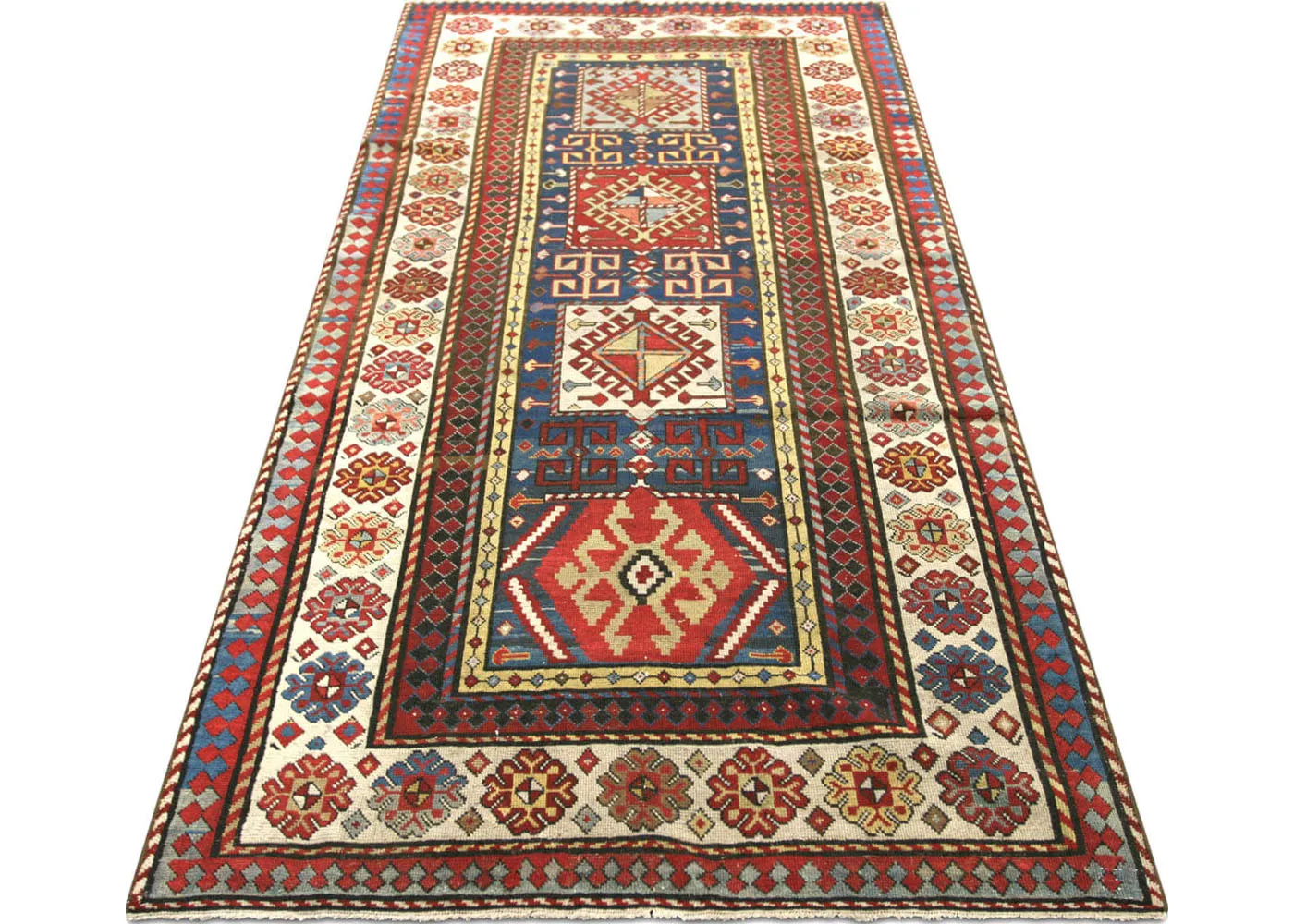 Antique Caucasian Kuba Rug - 3'6" x 7'6"
