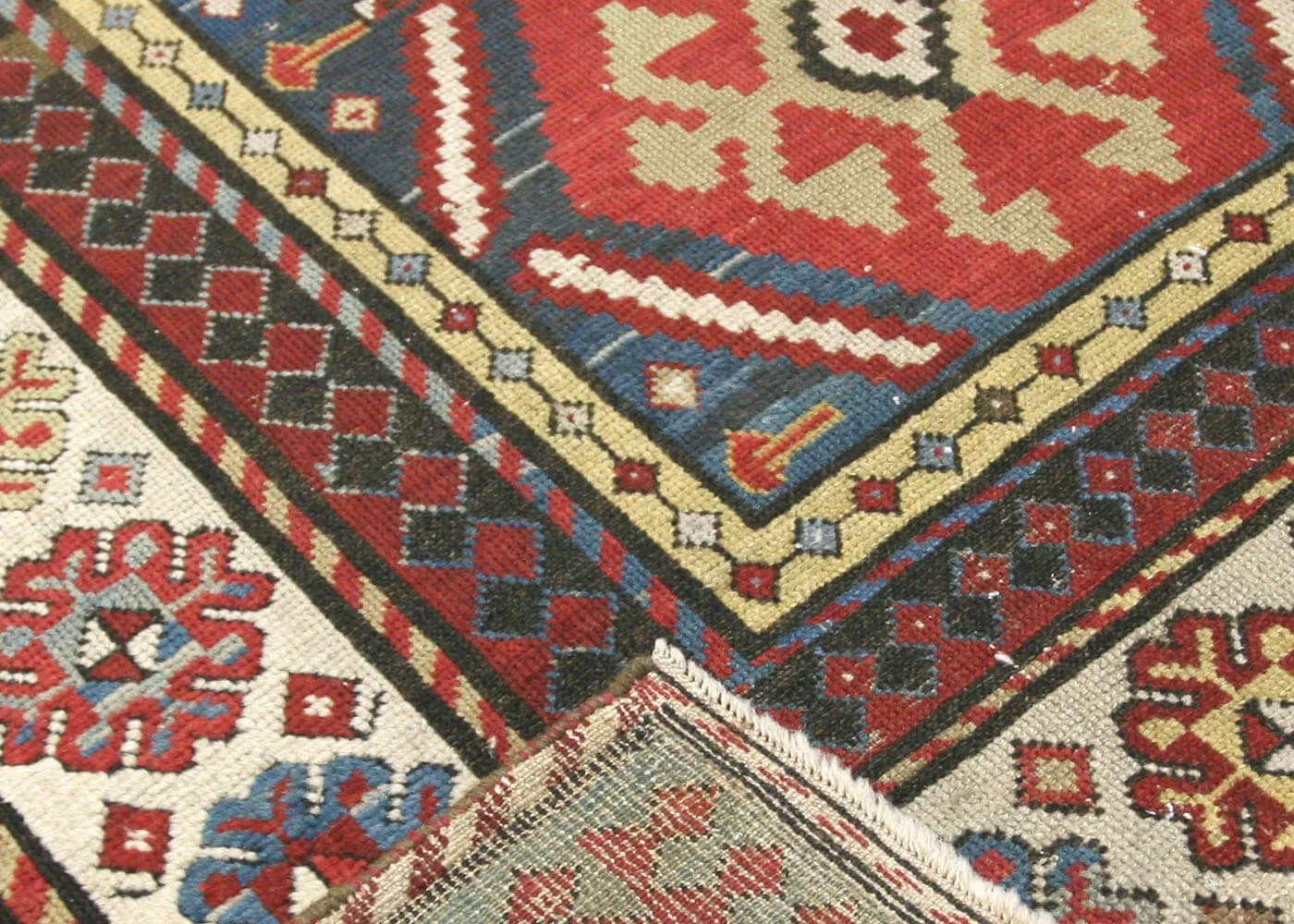 Antique Caucasian Kuba Rug - 3'6" x 7'6"