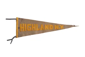 Antique Highland NY Felt Flag
