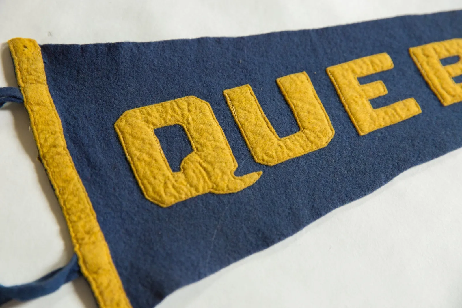 Antique Quebec Felt Flag Pennant