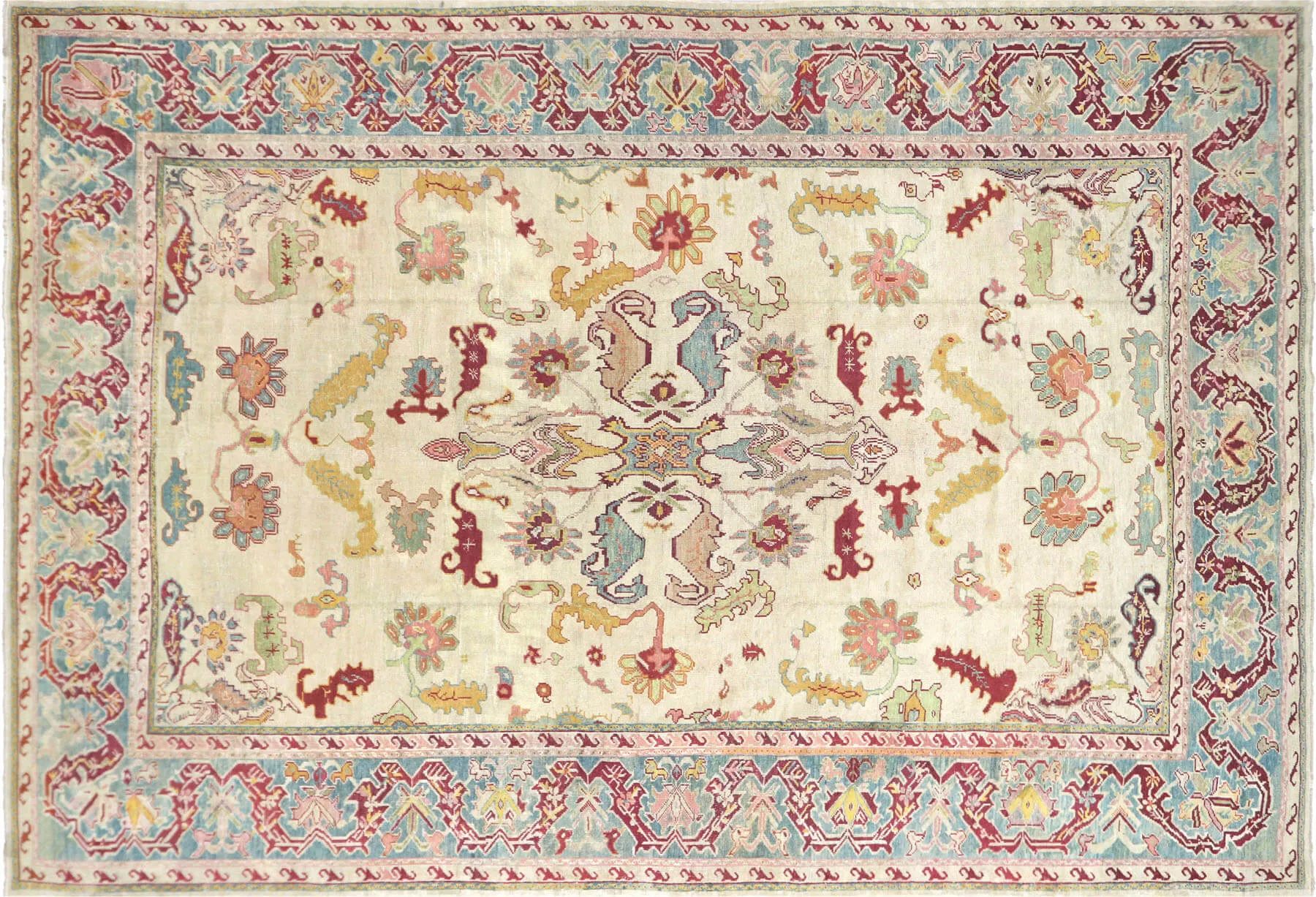 Antique Turkish Oushak Rug - 10'10" x 15'6"