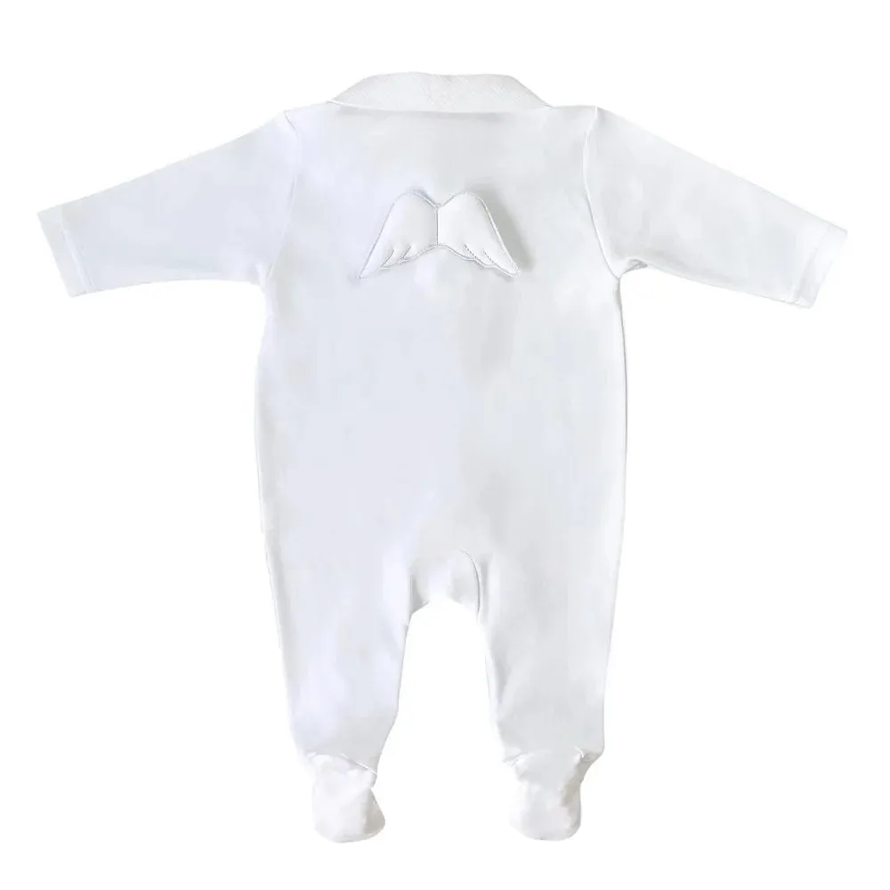 Baby Gi White Angel Wings Babygrow