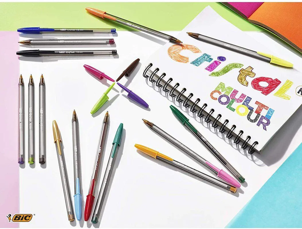 BIC - Packet of 10 Cristal Ballpoint Pens - Fun