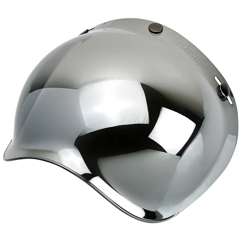 BILTWELL GRINGO/UNIVERSAL BUBBLE VISOR ANTIFOG [CHROME MIRROR]