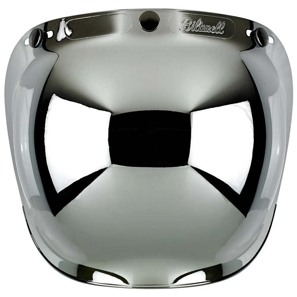 BILTWELL GRINGO/UNIVERSAL BUBBLE VISOR ANTIFOG [CHROME MIRROR]