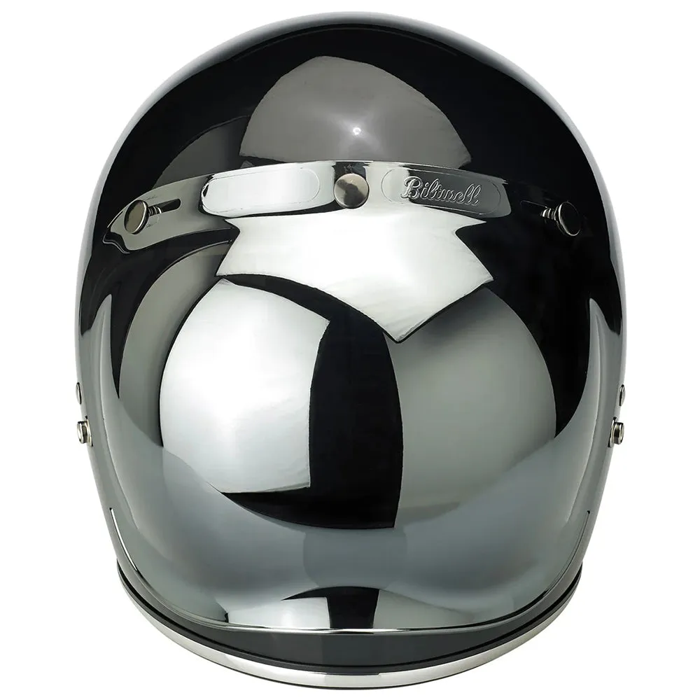 BILTWELL GRINGO/UNIVERSAL BUBBLE VISOR ANTIFOG [CHROME MIRROR]