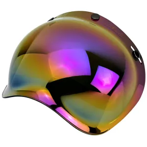 BILTWELL GRINGO/UNIVERSAL BUBBLE VISOR ANTIFOG [RAINBOW MIRROR]