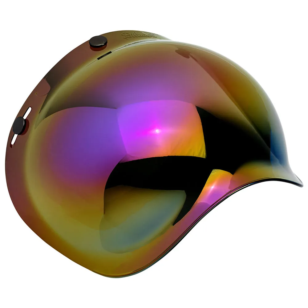 BILTWELL GRINGO/UNIVERSAL BUBBLE VISOR ANTIFOG [RAINBOW MIRROR]