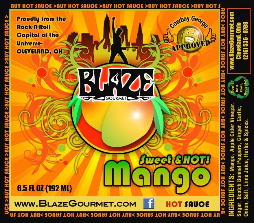 Blaze Gourmet Sweet N Hot Mango Hot Sauce