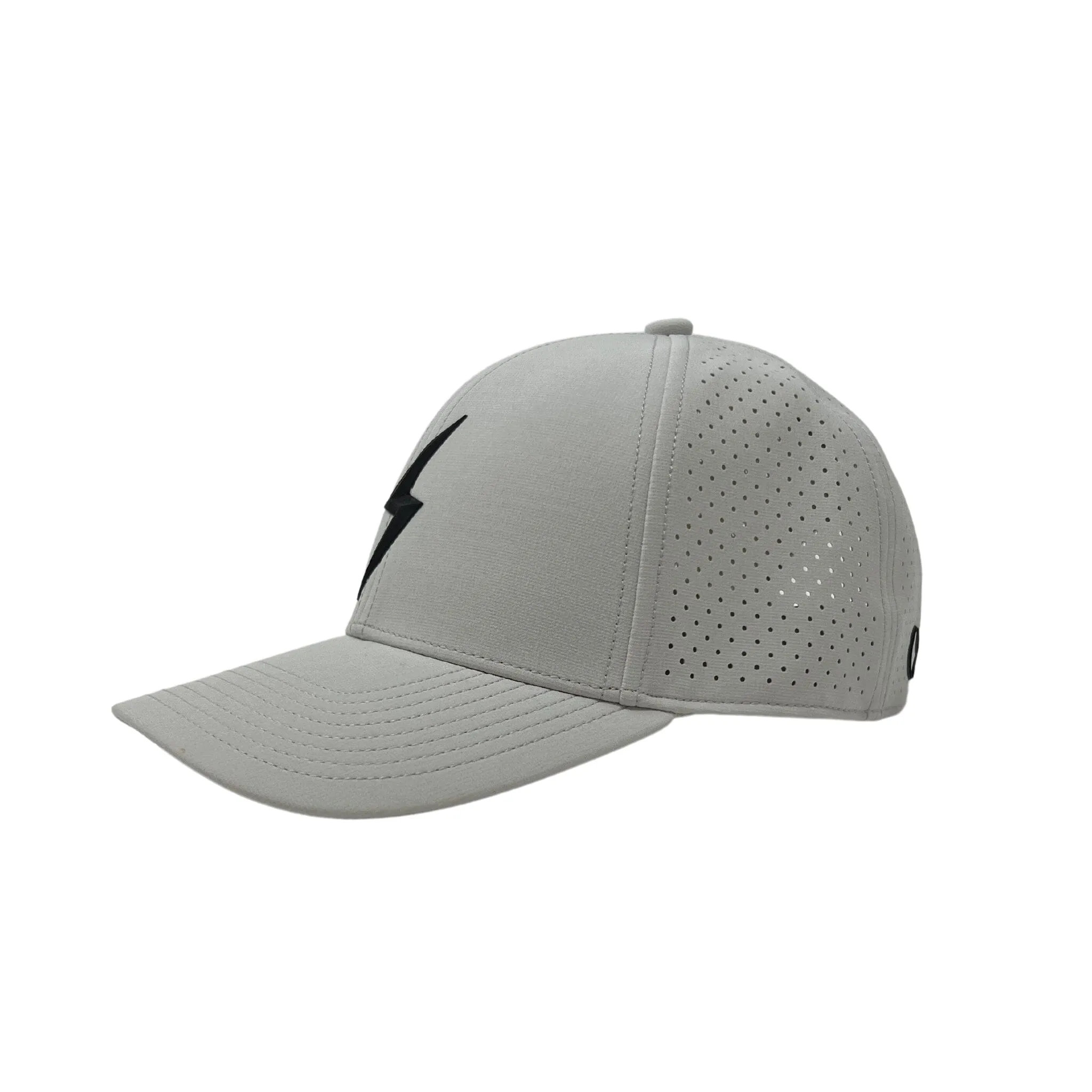 BRUCE BOLT CLASSIC 6-Panel Snapback Hat - GREY w/ BLACK BOLT
