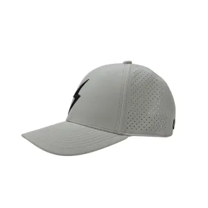 BRUCE BOLT CLASSIC 6-Panel Snapback Hat - GREY w/ BLACK BOLT