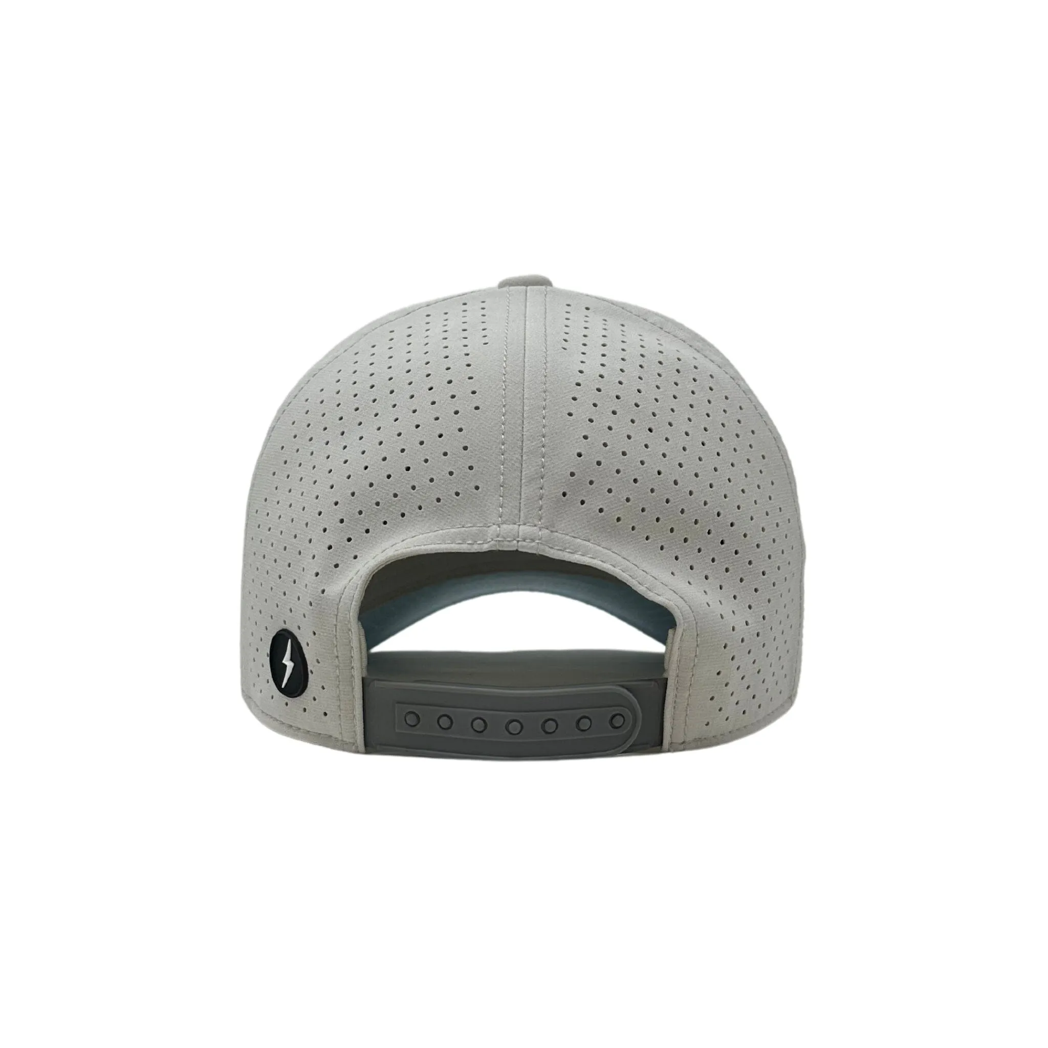 BRUCE BOLT CLASSIC 6-Panel Snapback Hat - GREY w/ BLACK BOLT