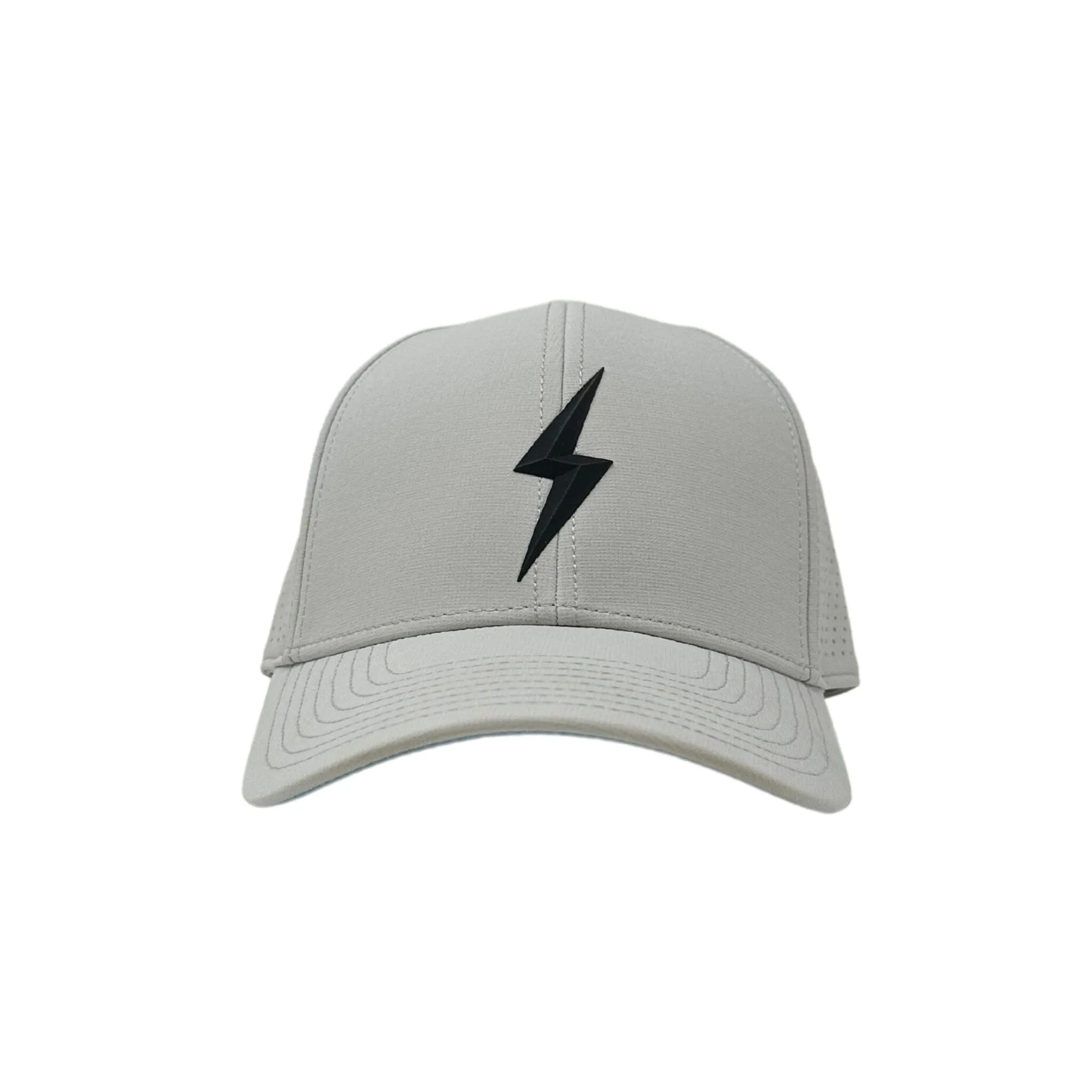BRUCE BOLT CLASSIC 6-Panel Snapback Hat - GREY w/ BLACK BOLT