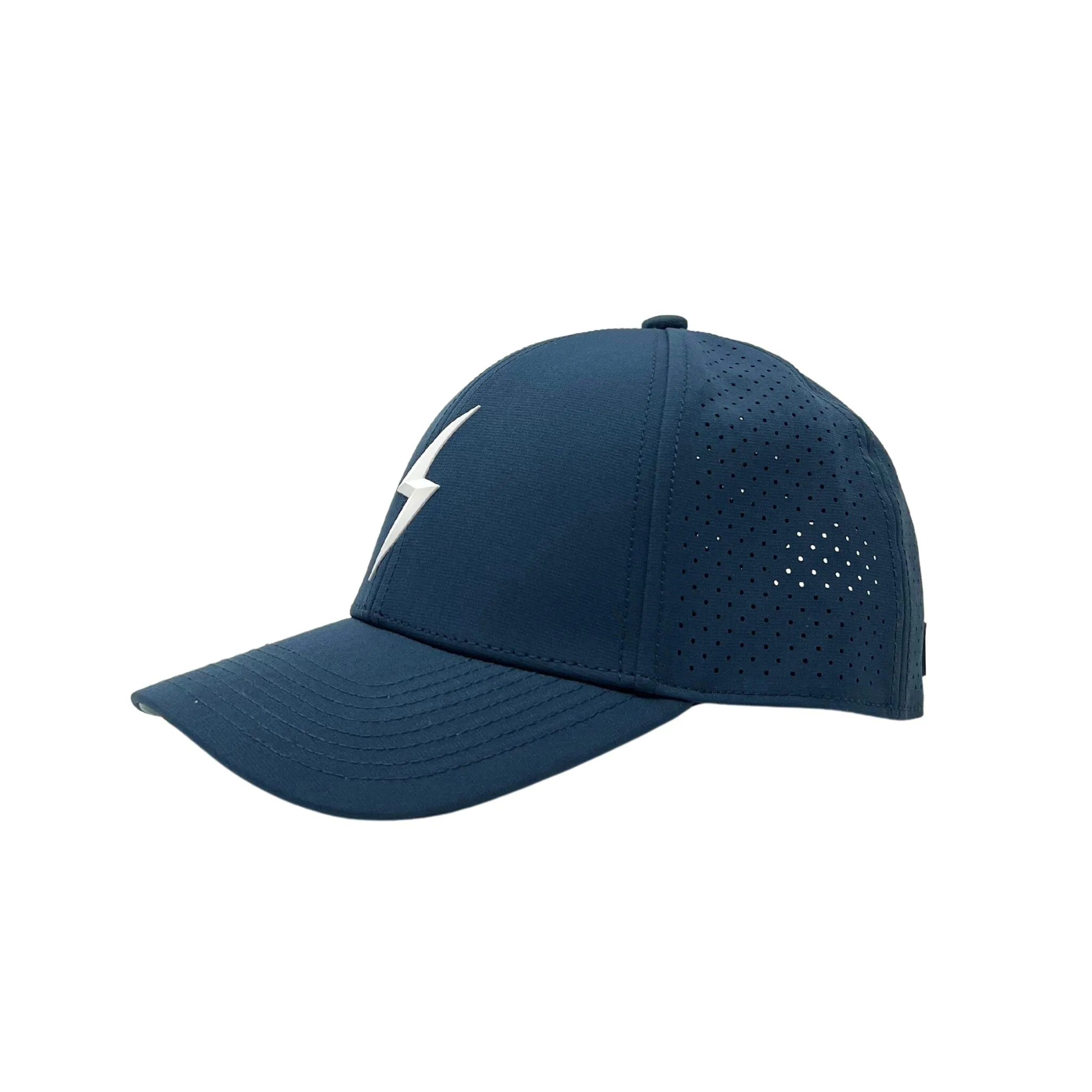 BRUCE BOLT CLASSIC 6-Panel Snapback Hat - NAVY w/ WHITE BOLT