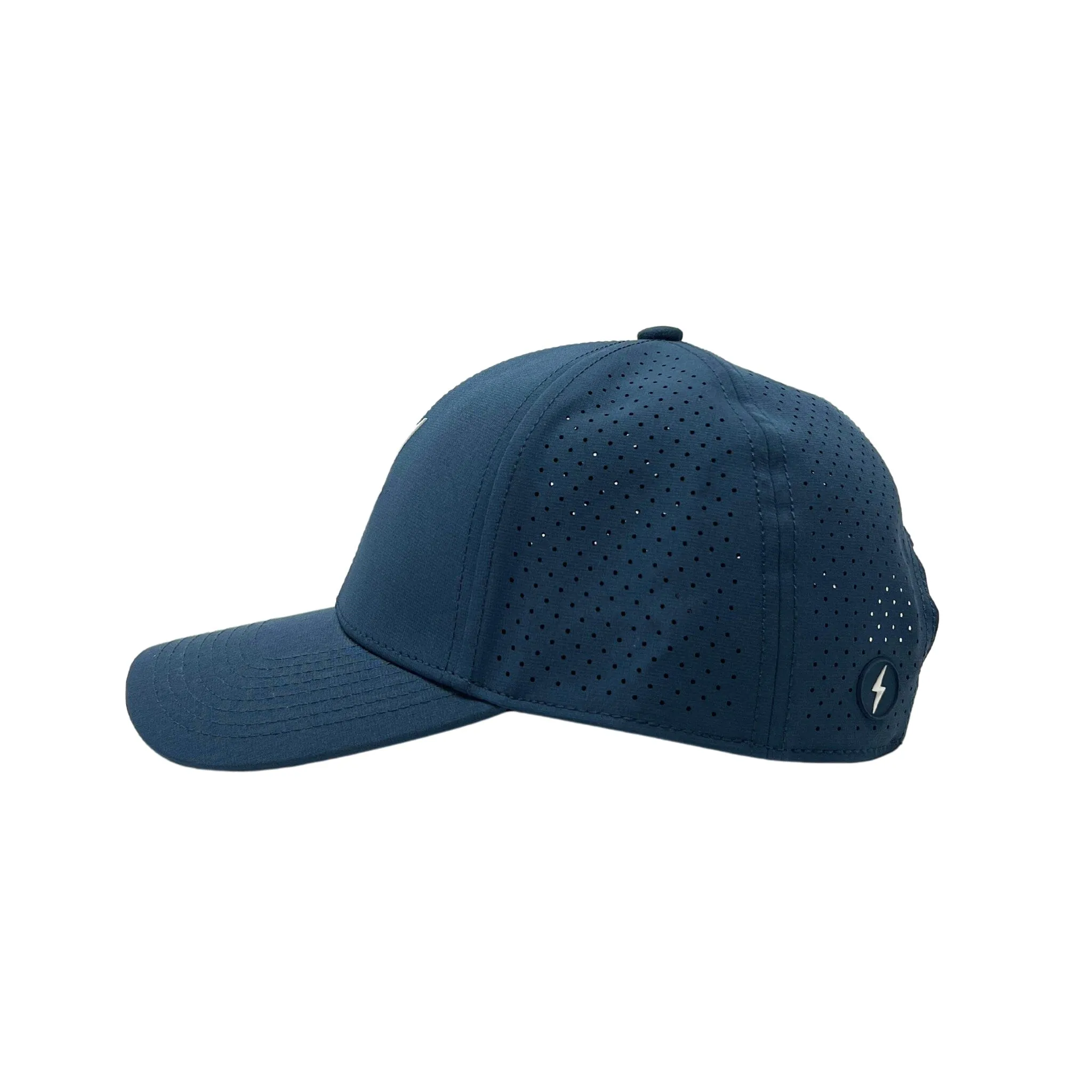 BRUCE BOLT CLASSIC 6-Panel Snapback Hat - NAVY w/ WHITE BOLT