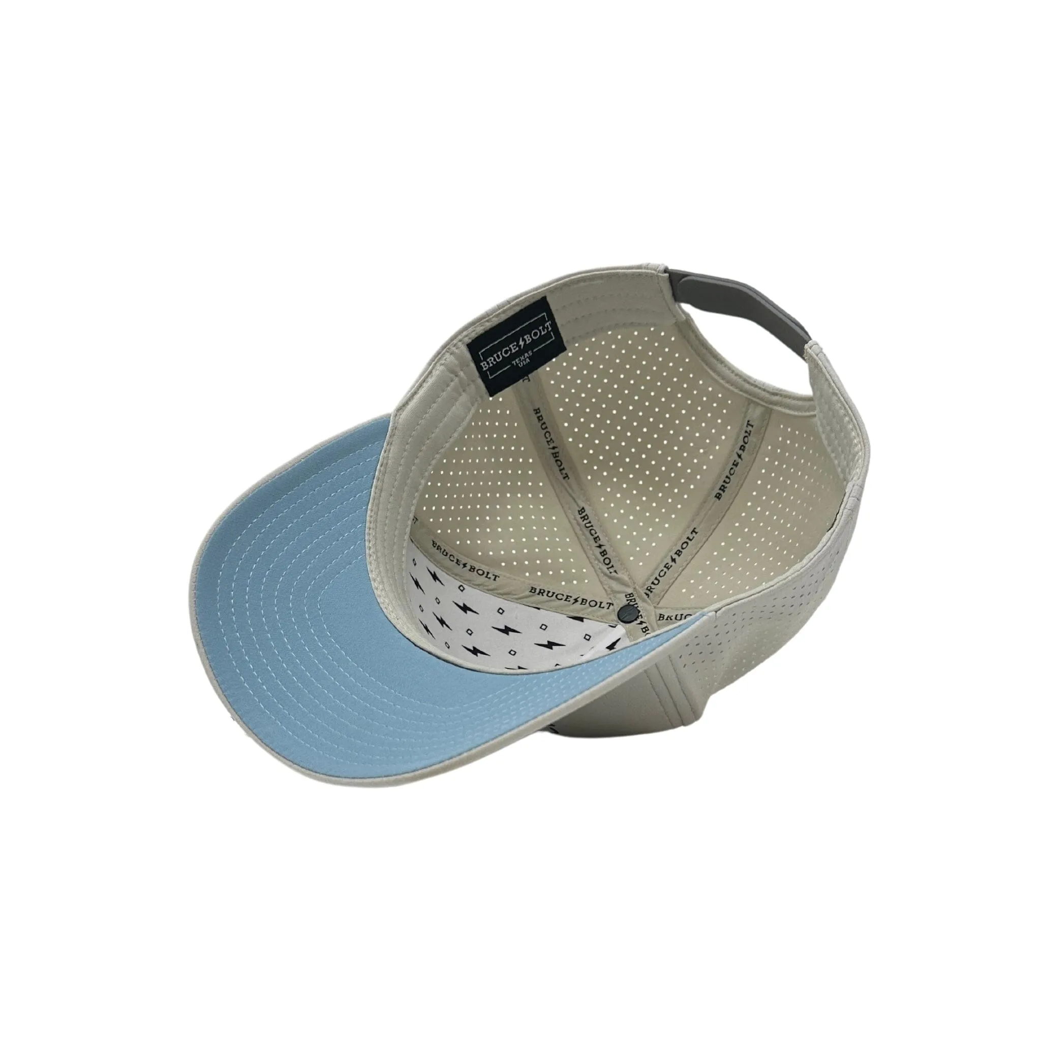 BRUCE BOLT Standard 5-Panel Snapback Hat - GREY w/ GREY BOLT