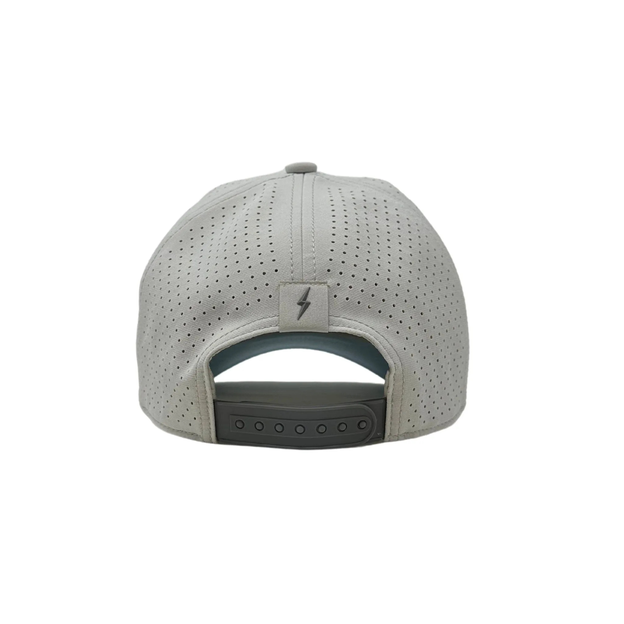 BRUCE BOLT Standard 5-Panel Snapback Hat - GREY w/ GREY BOLT