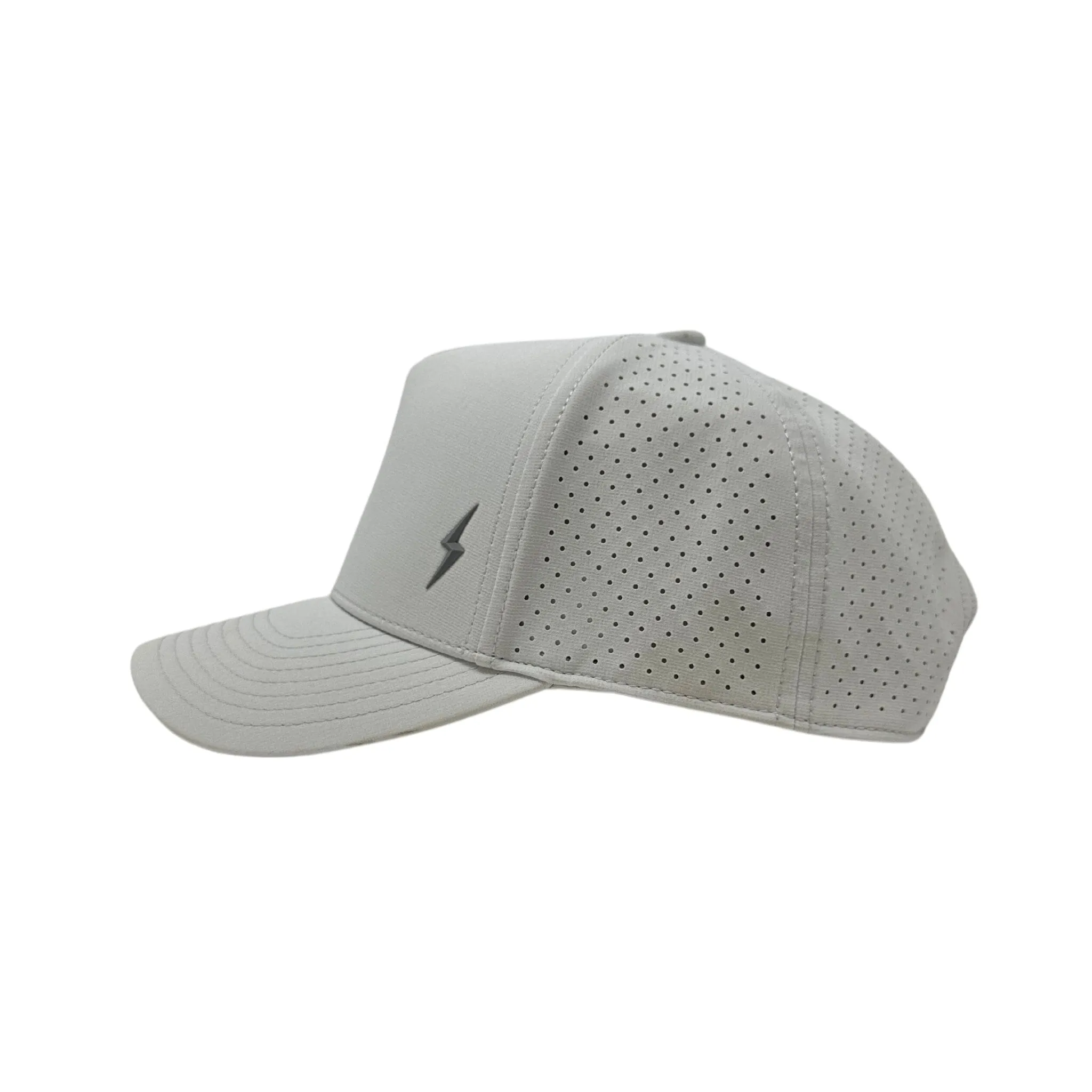 BRUCE BOLT Standard 5-Panel Snapback Hat - GREY w/ GREY BOLT