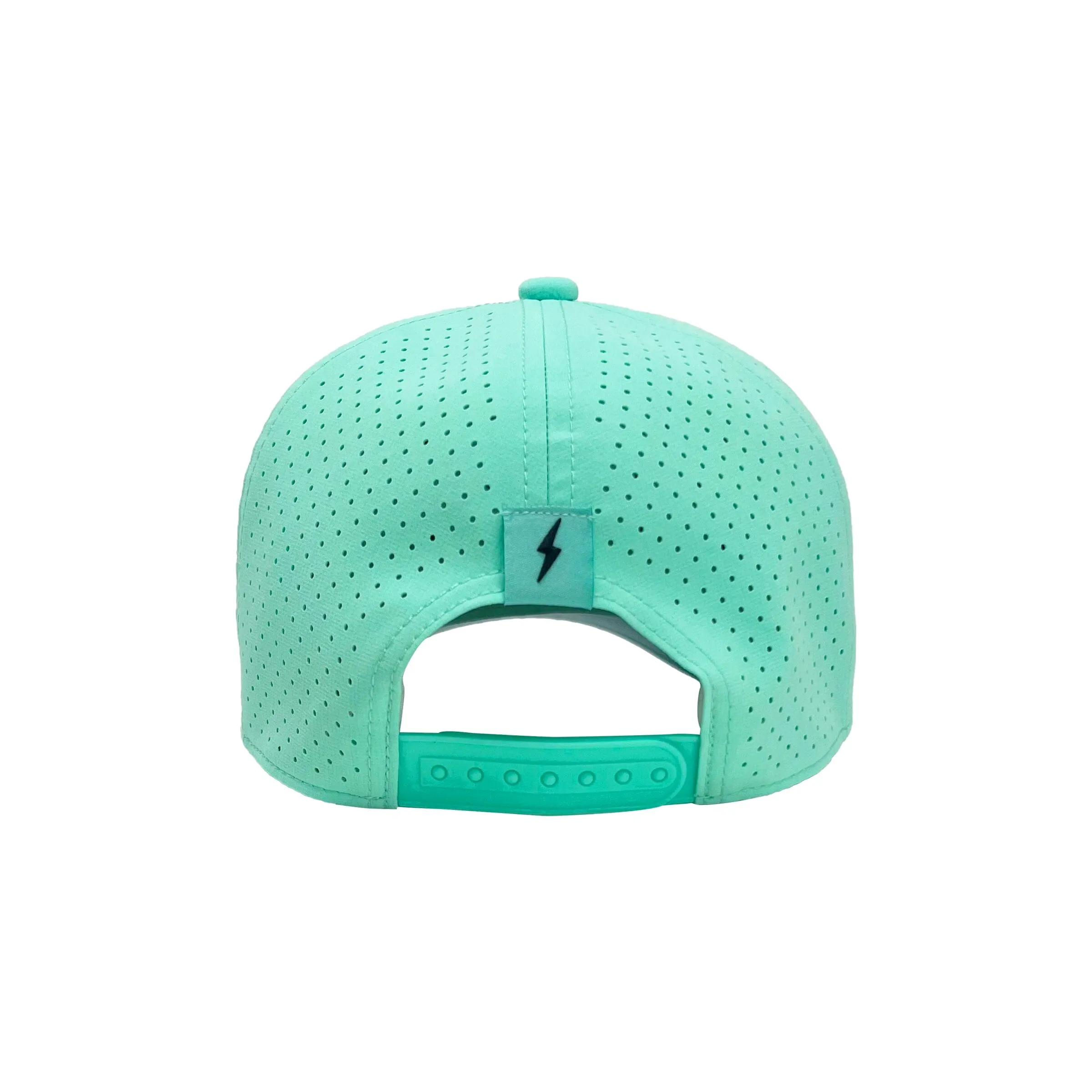BRUCE BOLT Standard 5-Panel Snapback Hat - MINT w/ BLACK BOLT