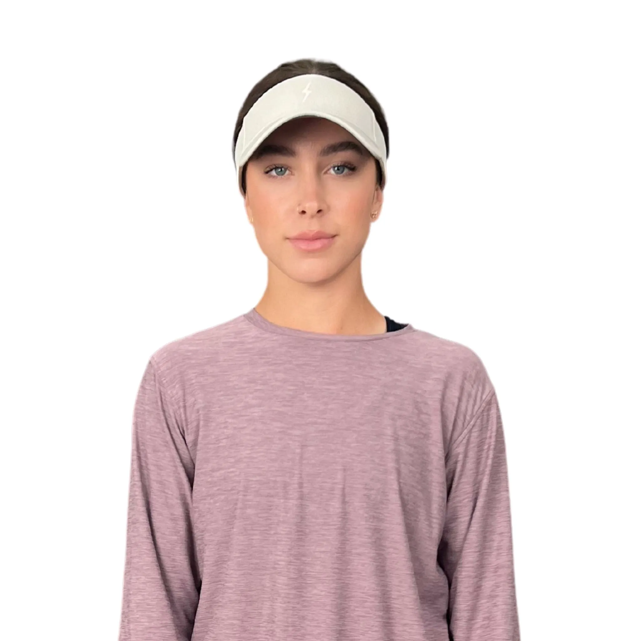 BRUCE BOLT Visor with Velcro Adjustment - GREY w/ WHITE BOLT