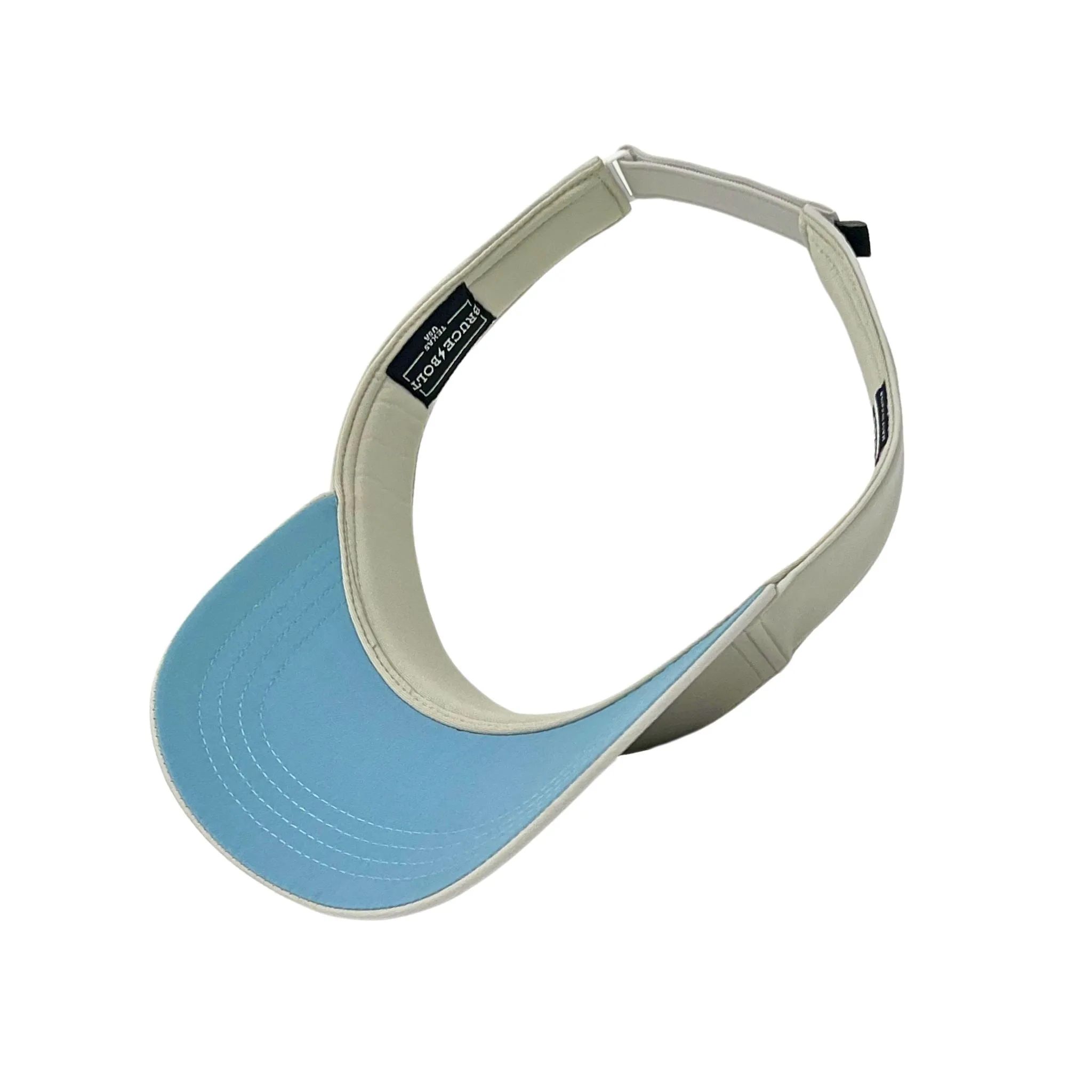 BRUCE BOLT Visor with Velcro Adjustment - GREY w/ WHITE BOLT