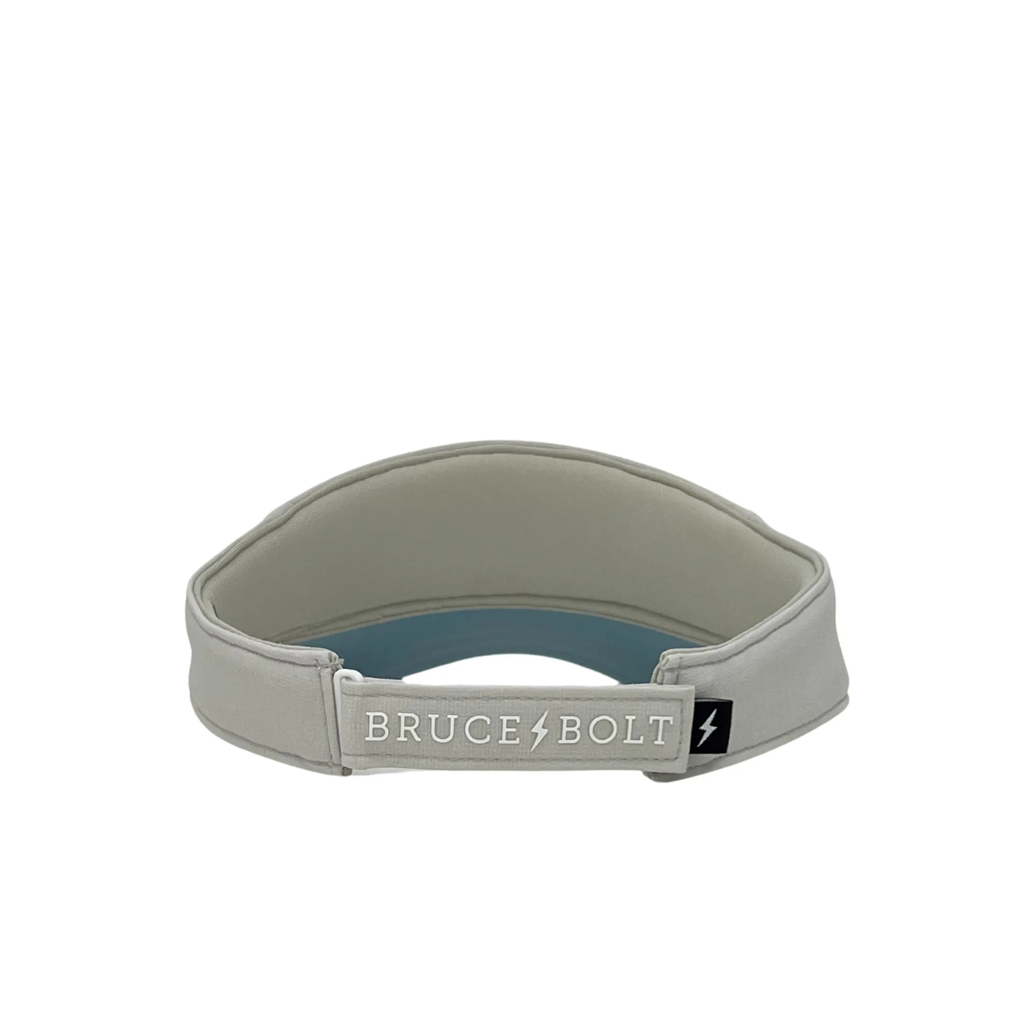 BRUCE BOLT Visor with Velcro Adjustment - GREY w/ WHITE BOLT