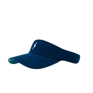 BRUCE BOLT Visor with Velcro Adjustment - NAVY w/ WHITE BOLT