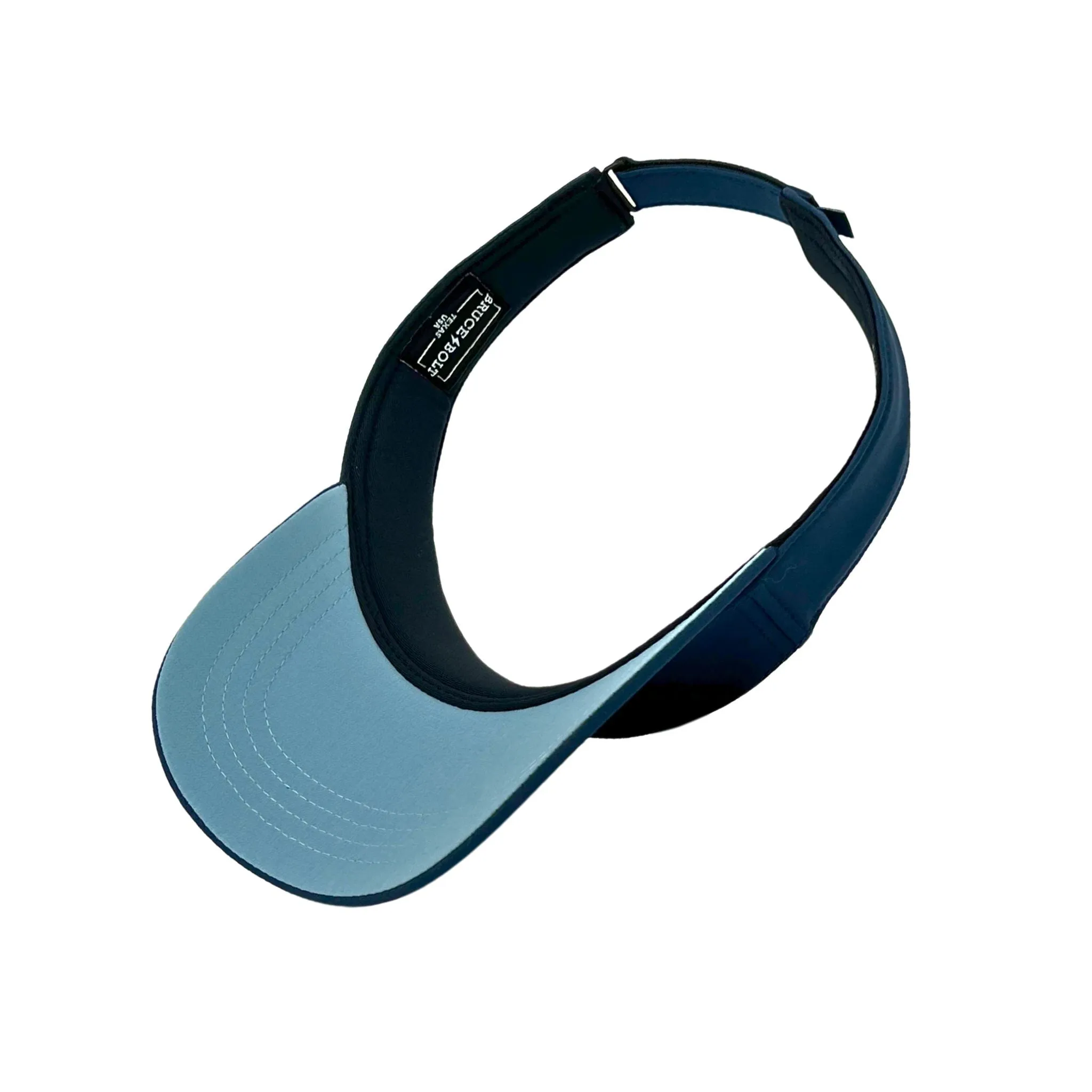 BRUCE BOLT Visor with Velcro Adjustment - NAVY w/ WHITE BOLT
