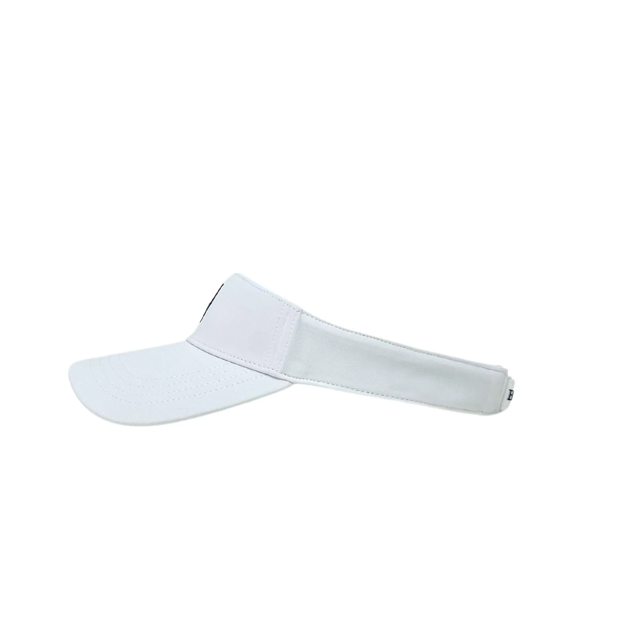 BRUCE BOLT Visor with Velcro Adjustment - WHITE w/ BLACK BOLT