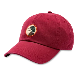 Circle Patch Twill Hat - Deep Red