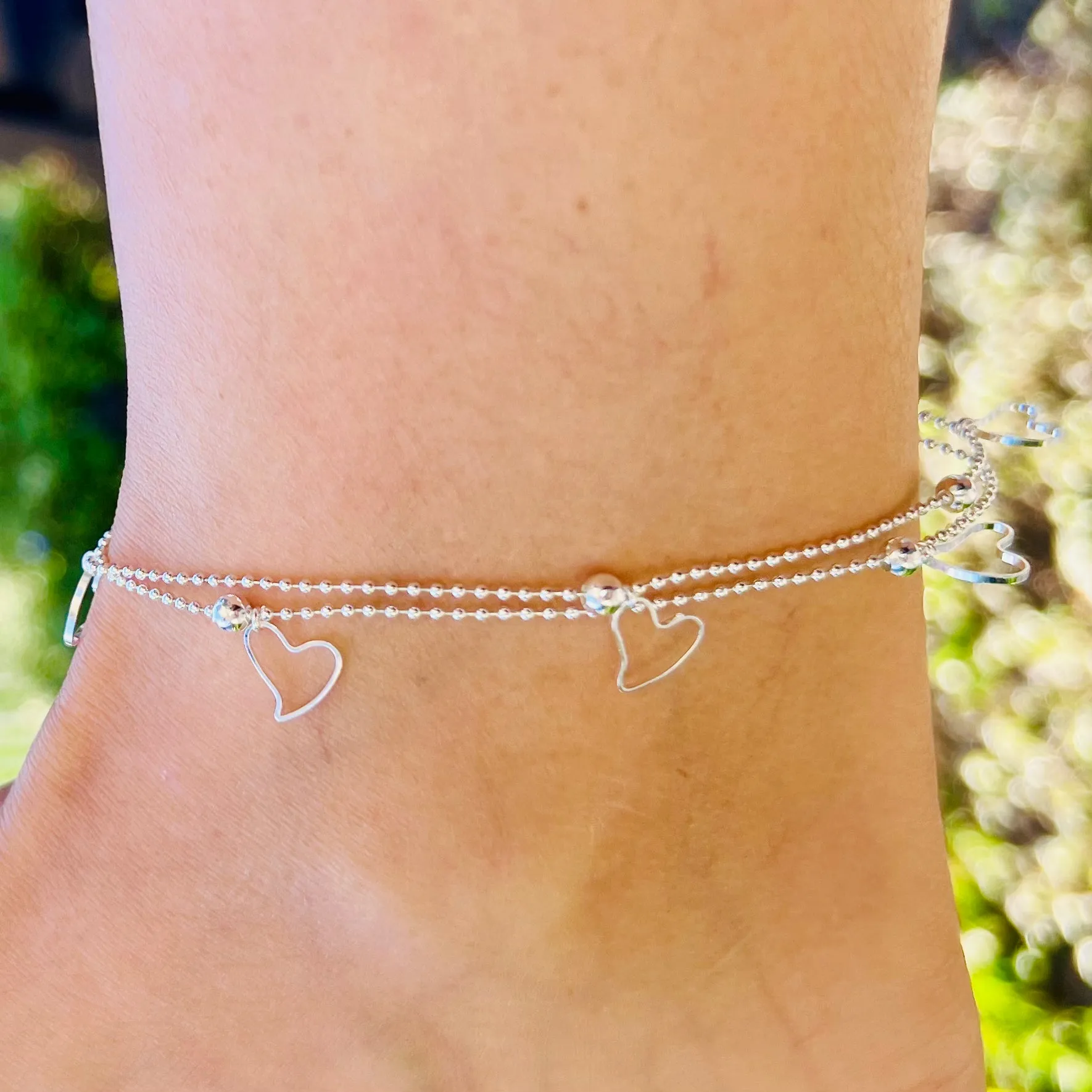 Dangling Hearts Anklet