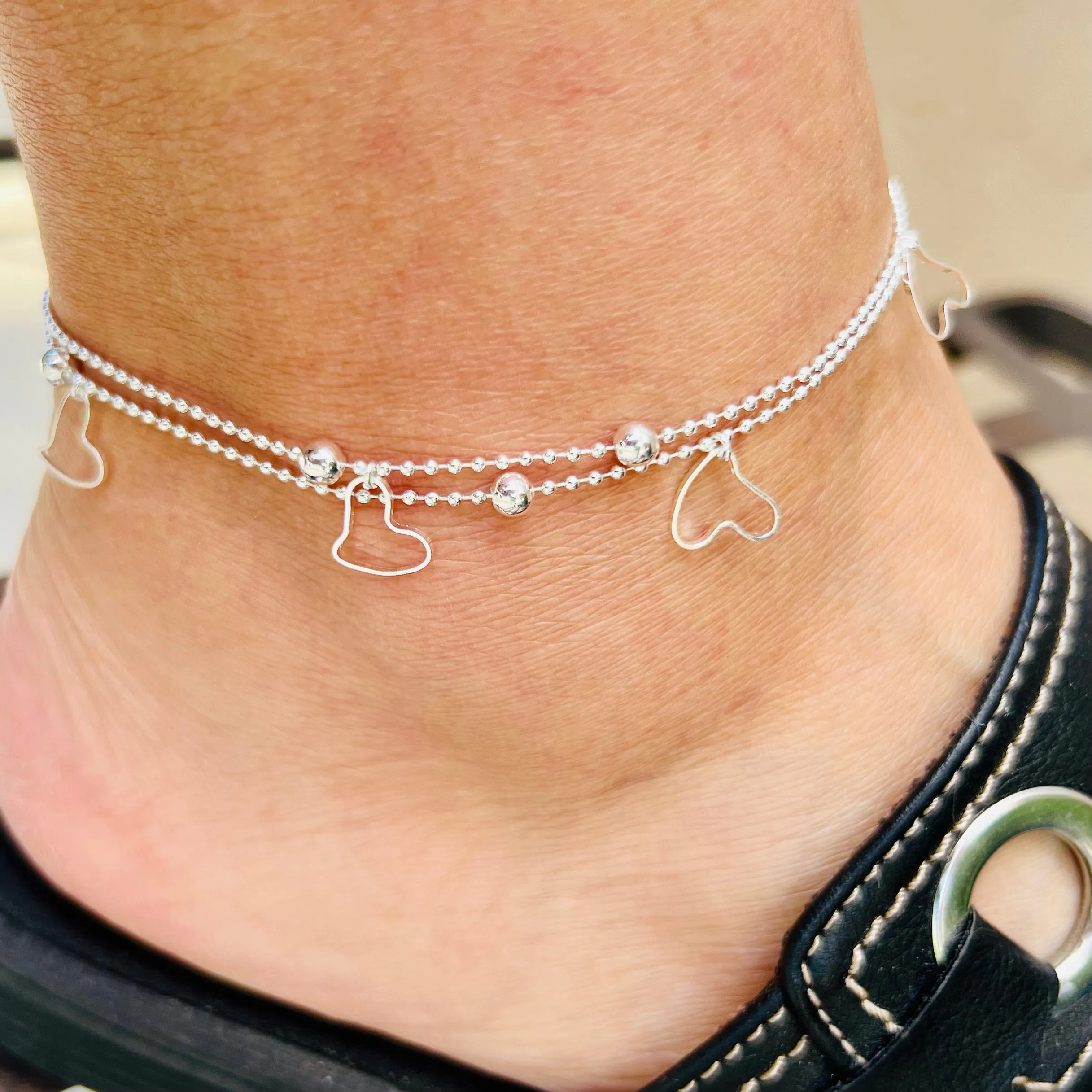 Dangling Hearts Anklet