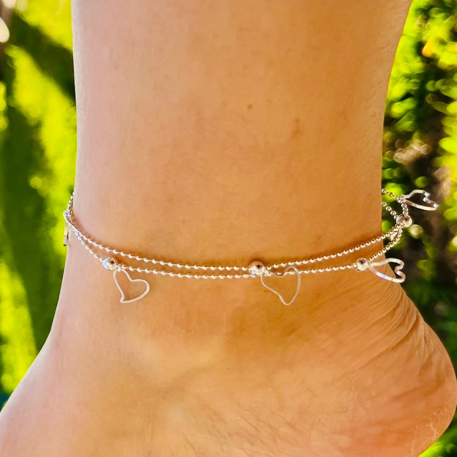 Dangling Hearts Anklet