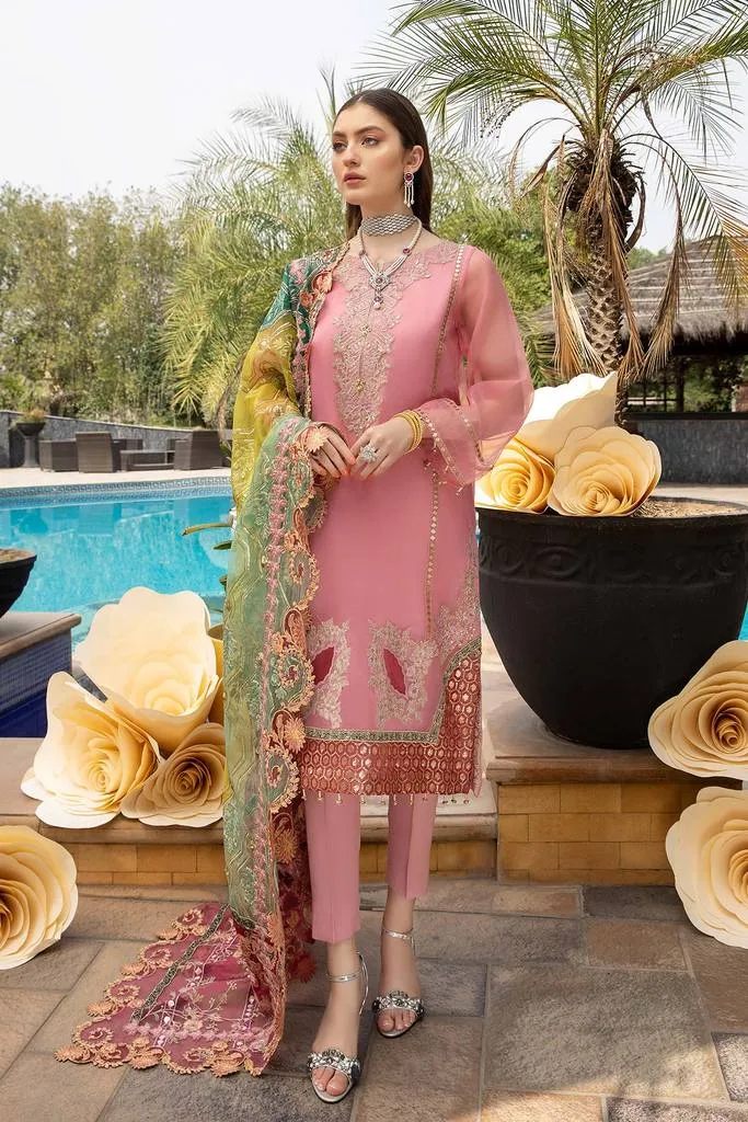 DD-04 | Charizma Diamond Dust Luxury Collection Vol 2 | Unstitched Embroidered Organza Suit
