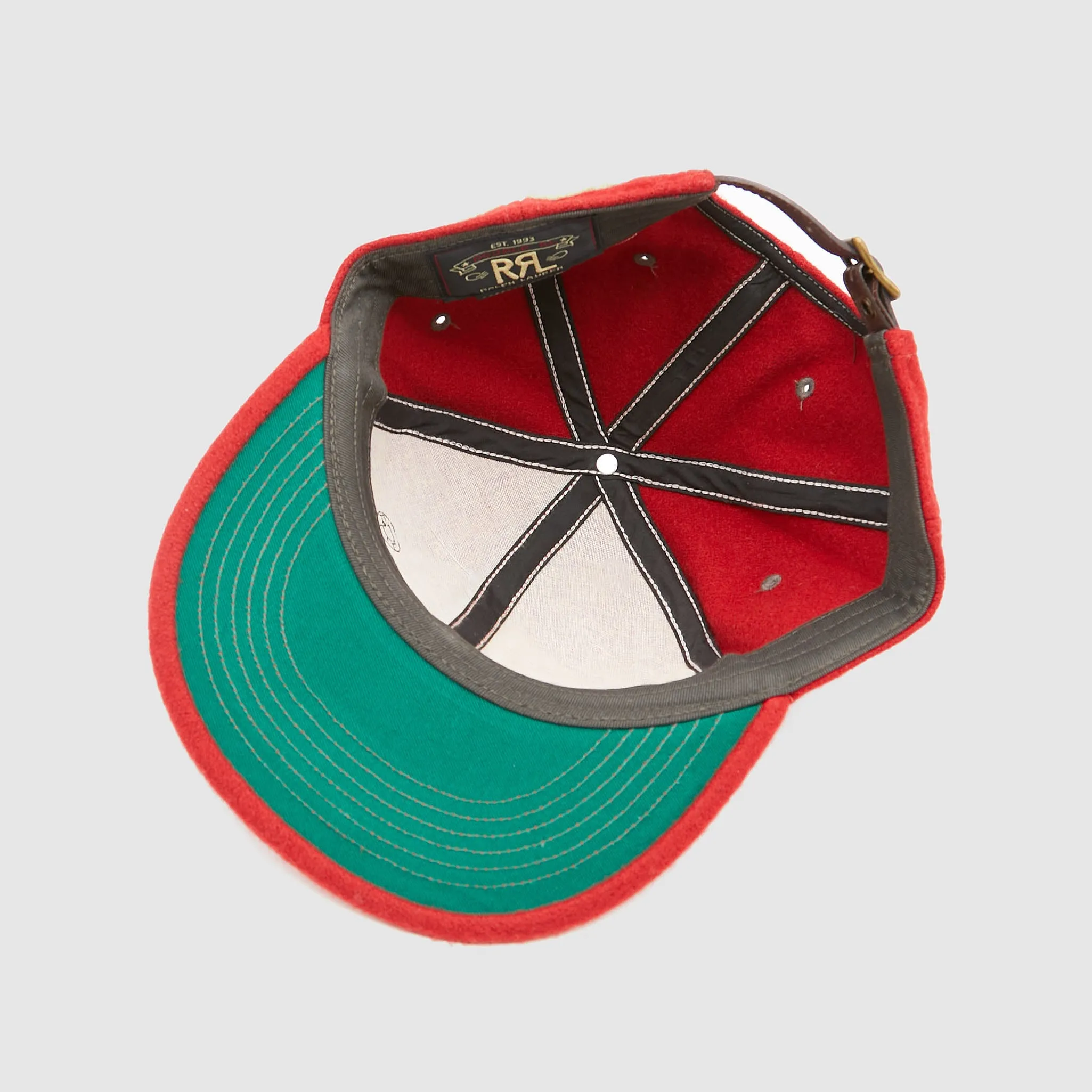 Double RL Checkerflag Wool-Blend Ball Cap