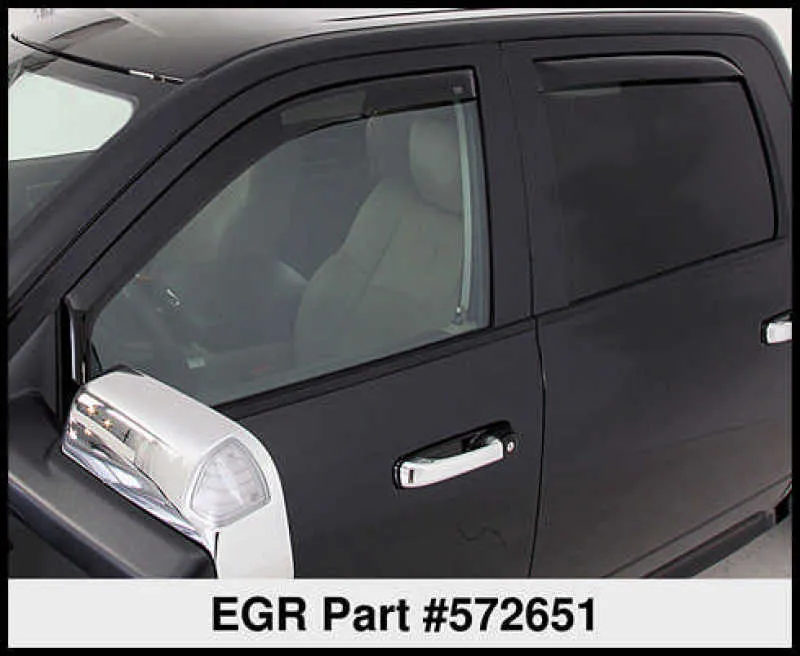 EGR 09  Dodge Ram Pickup Quad Cab In-Channel Window Visors - Set of 4 (572651)