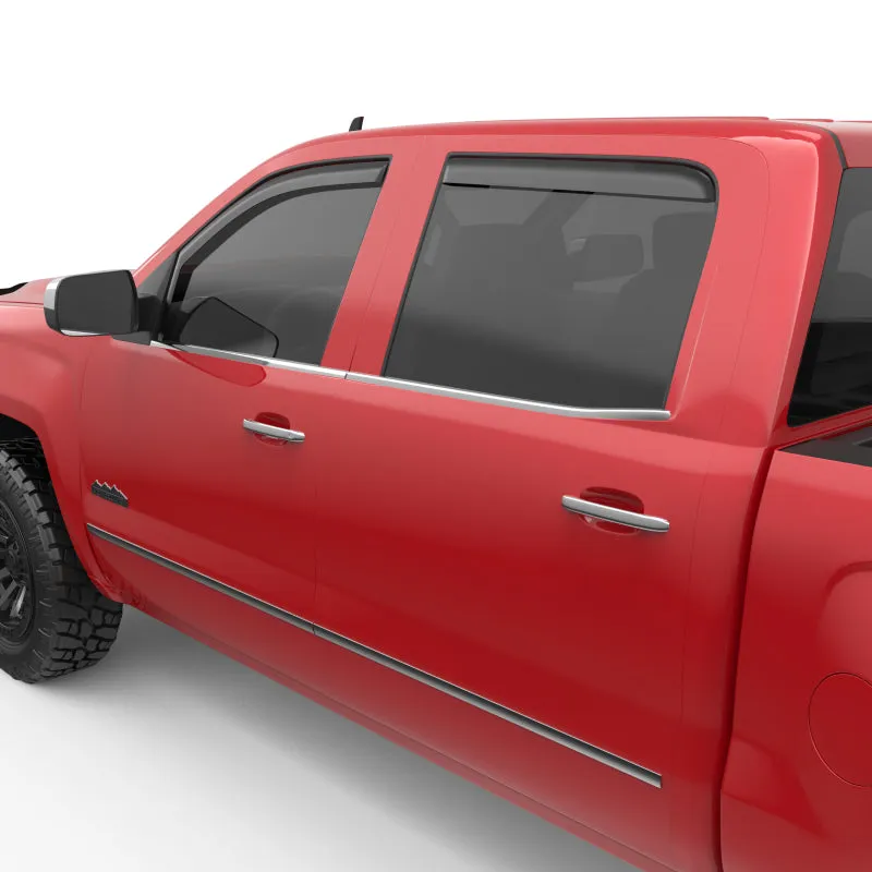 EGR 14  Chev Silverado/GMC Sierra Dbl Cab In-Channel Window Visors - Set of 4 - Matte (571675)