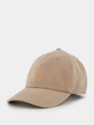 Embroidered Logo Brown Cap
