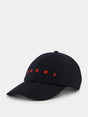 Embroidered Logo Gabardine Cap